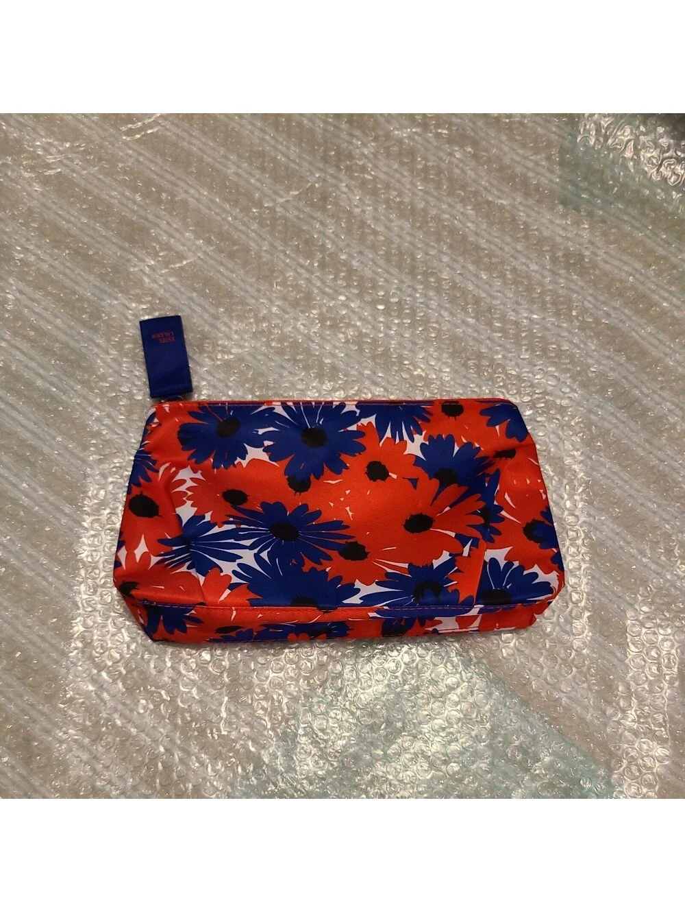 Estee Lauder Blue and Red Makeup Cosmetic Bag Case